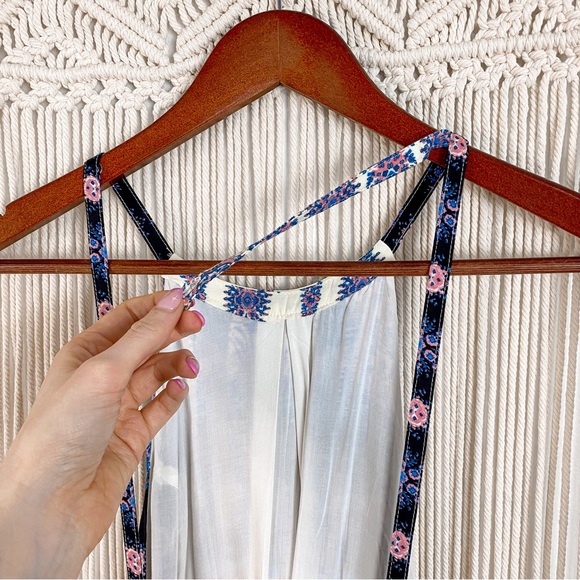 Lulu's Learn To Fly Cutout Boho Printed Flowy Maxi Dress Size Medium - Picture 13 of 15